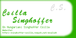 csilla singhoffer business card